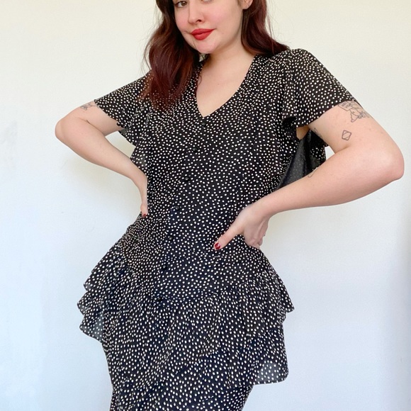 Gorgeous 70s Peplum Dress - Picture 3 of 3